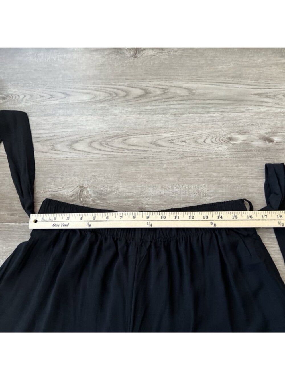 City Chic Island Wide Leg Cropped Pants Womens 12 Black Belted NWT - Picture 5 of 12